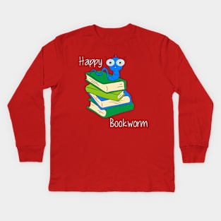 Happy Bookworm_2 Kids Long Sleeve T-Shirt